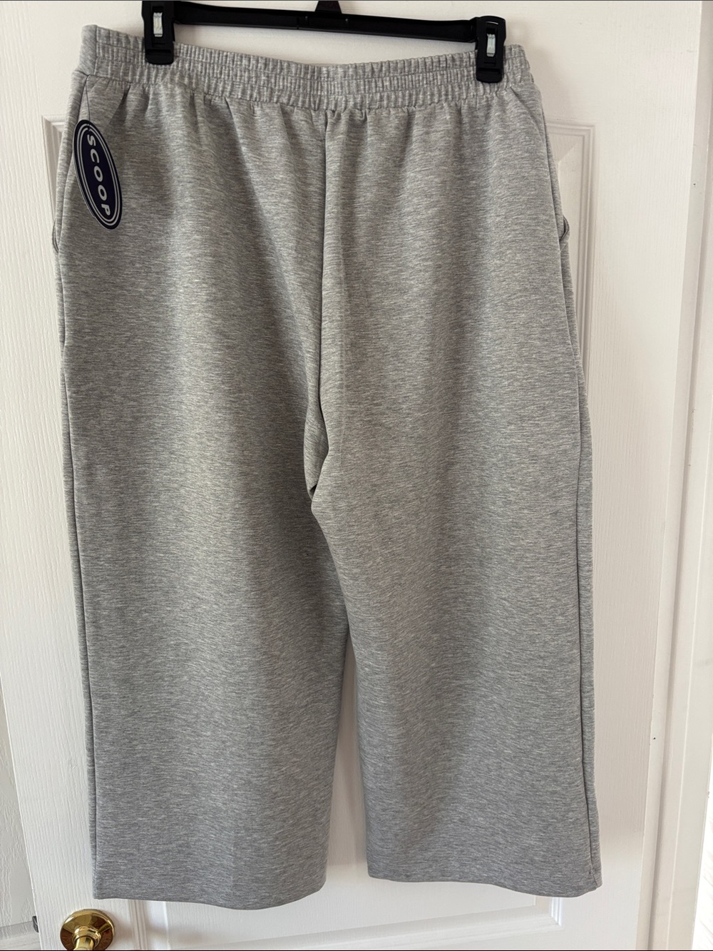 NWT Scoop Women's SCUBA KNIT Gray Pull-On Crop Pants SIZE 1X (16-18) - Picture 4 of 8